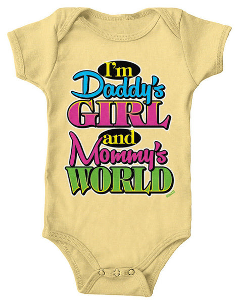 I'm Daddy's Girl and Mommy's World Infant Lap Shoulder Bodysuit