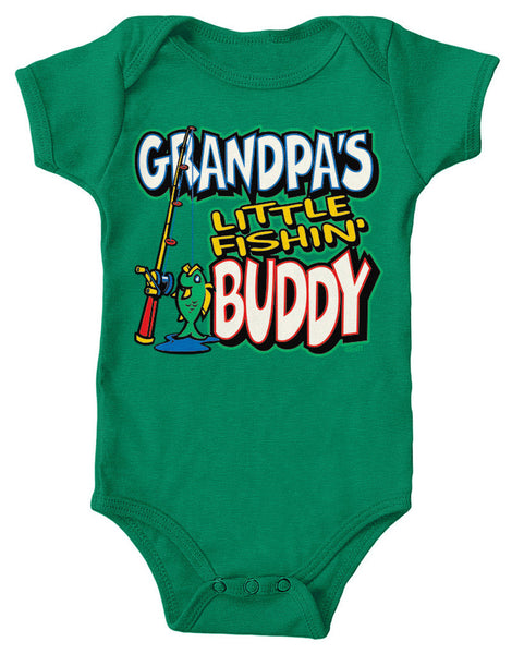 Grandpa's Little Fishin' Buddy Infant Lap Shoulder Bodysuit