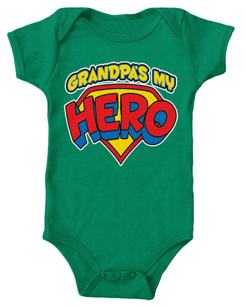 Grandpa's My Hero Infant Lap Shoulder Bodysuit