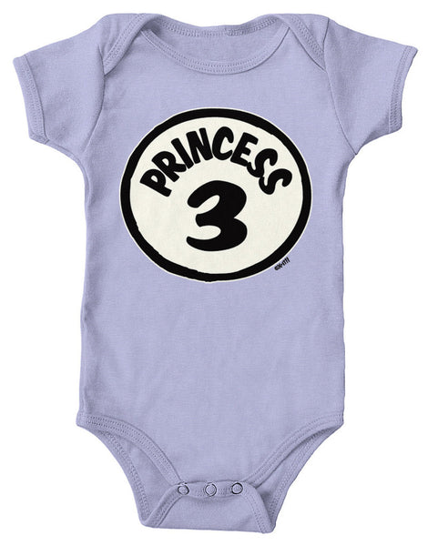Princess Number 3 Infant Lap Shoulder Bodysuit