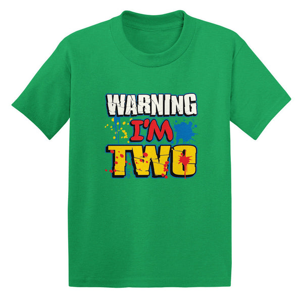 Warning I'm Two Toddler T-shirt